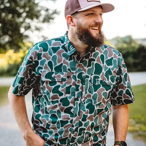 Camo Roost SS Button Down