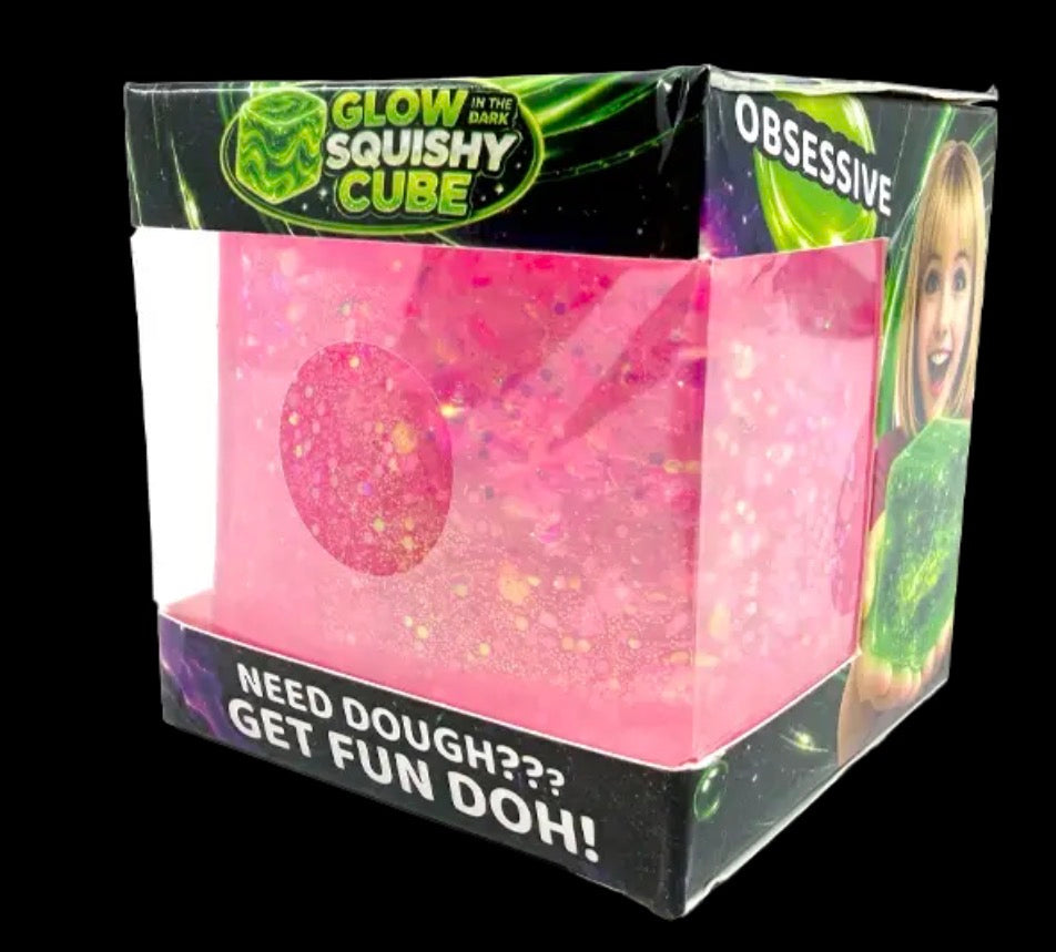 Fun Doh Glow in the Dark Squishy Cube