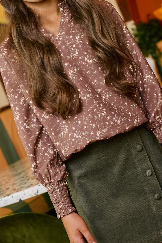 Elizabeth Top Brown Sugar Blooms