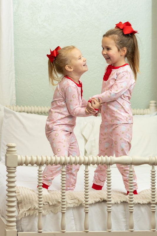 Milk and Cookies Lounge Set, Ruffle Pink