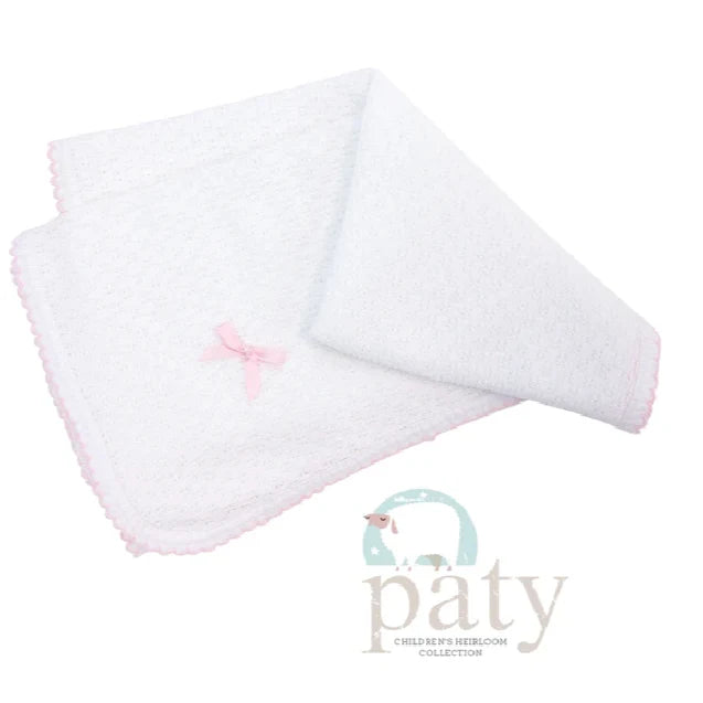 Pink Receiving Blanket with Bow