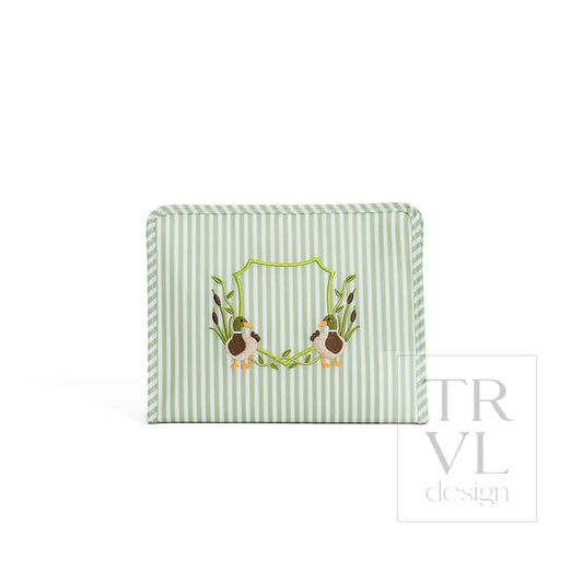 Roadie Large Zip Pouch-Sage Duck