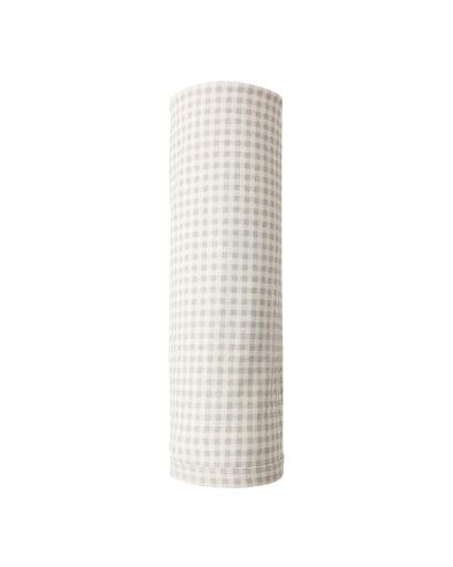 BAMBOO SWADDLE OAT GINGHAM