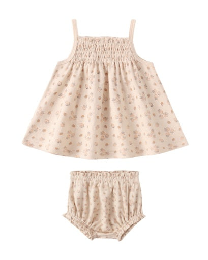 Smocked Tank + Bloomer Set Strawberries