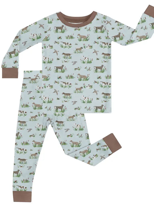 2 Piece LS Pajamas, Delta Dogs