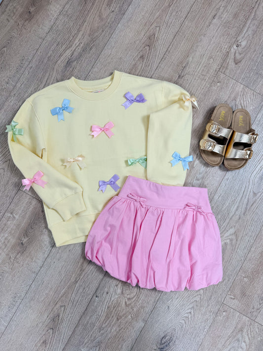 Fairy Tale Bubble Skort With Bows