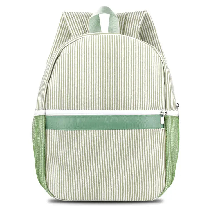 Seersucker Backpack, Green