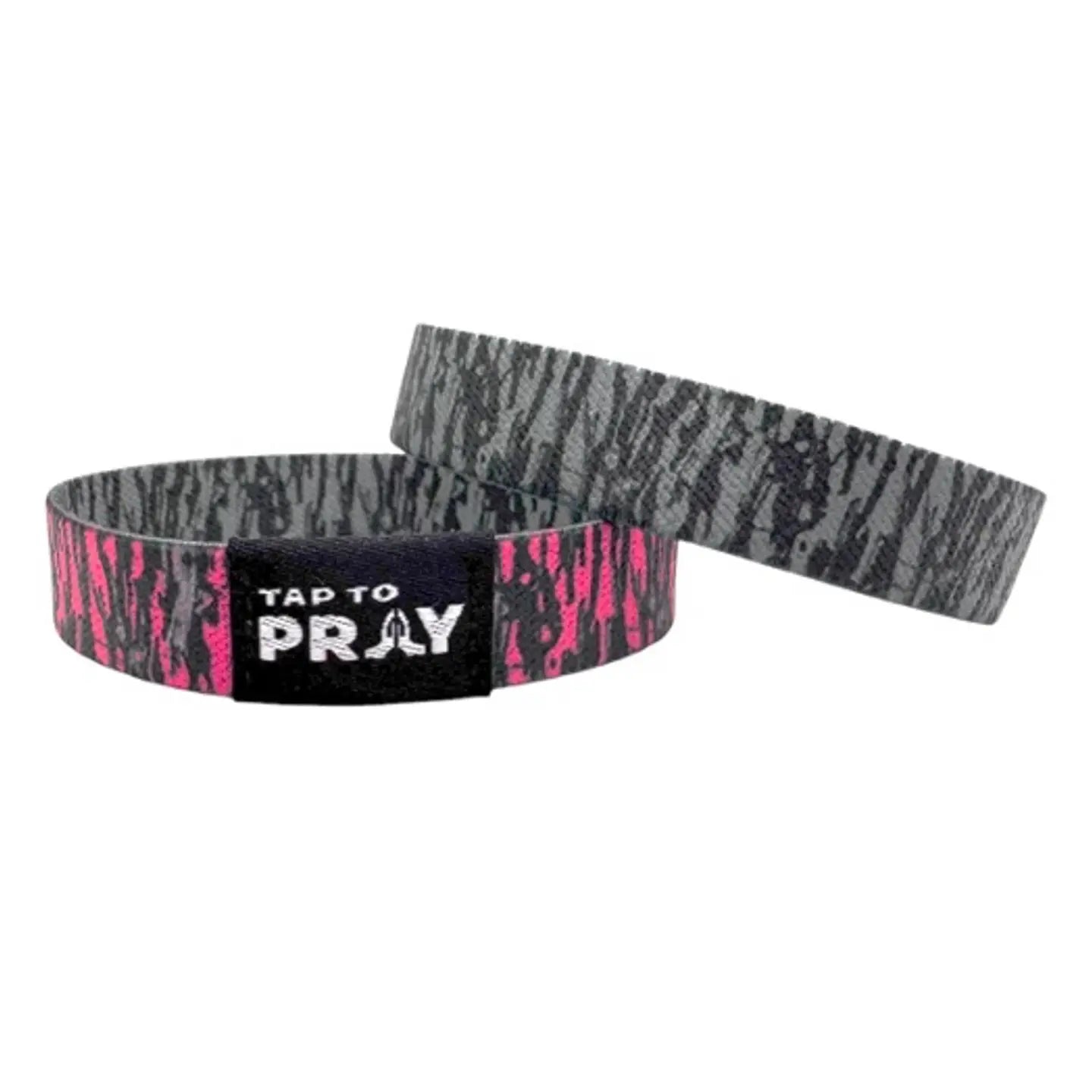 Tap To Pray Bracelet , Camo Pink/Grey