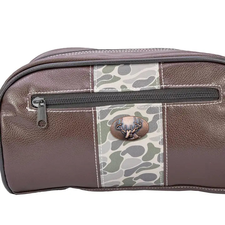OId School Camo Toiletry Bag, Buck Green/Gray