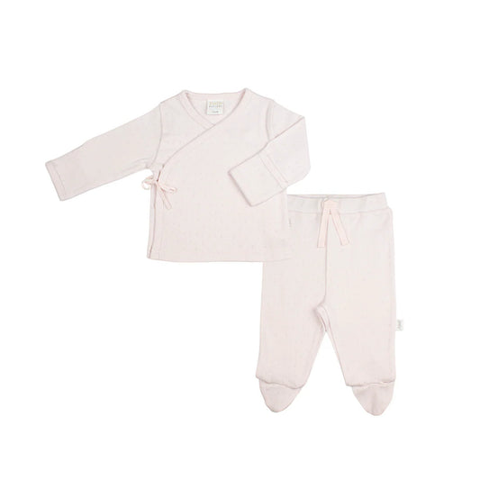 Kimono Pointelle Set, Pink