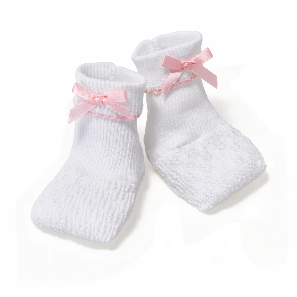 Paty Knit Booties, Pink