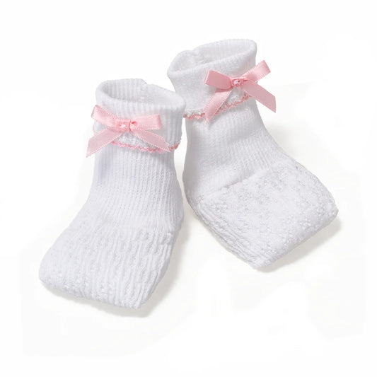 Paty Knit Booties, Pink