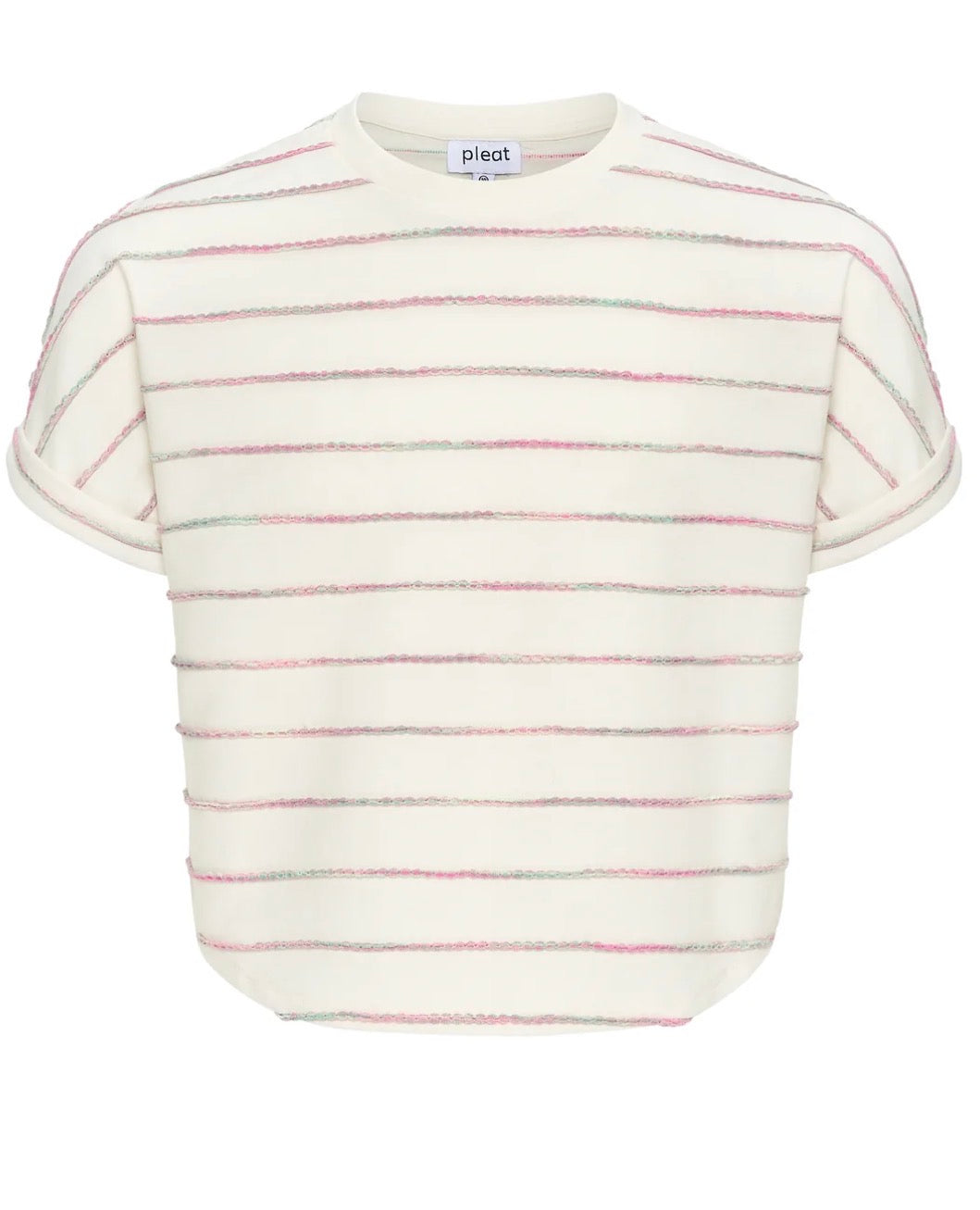 Fran Top Green/Pink Stripe