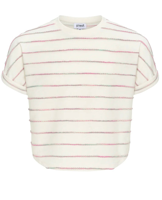 Fran Top Green/Pink Stripe