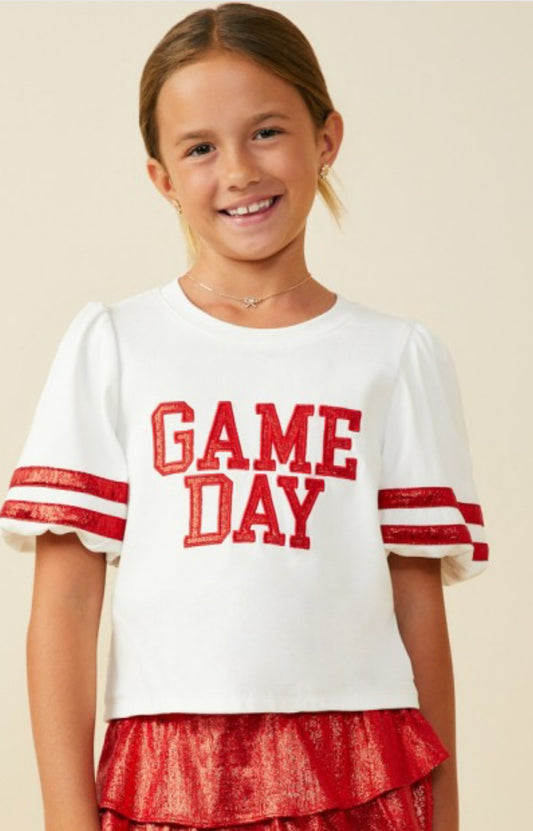 Gameday Varsity Puff Sleeve Top