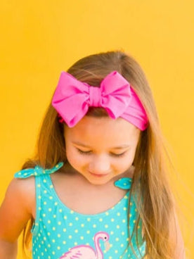 Swim Bow Headband, *NEON MAGENTA