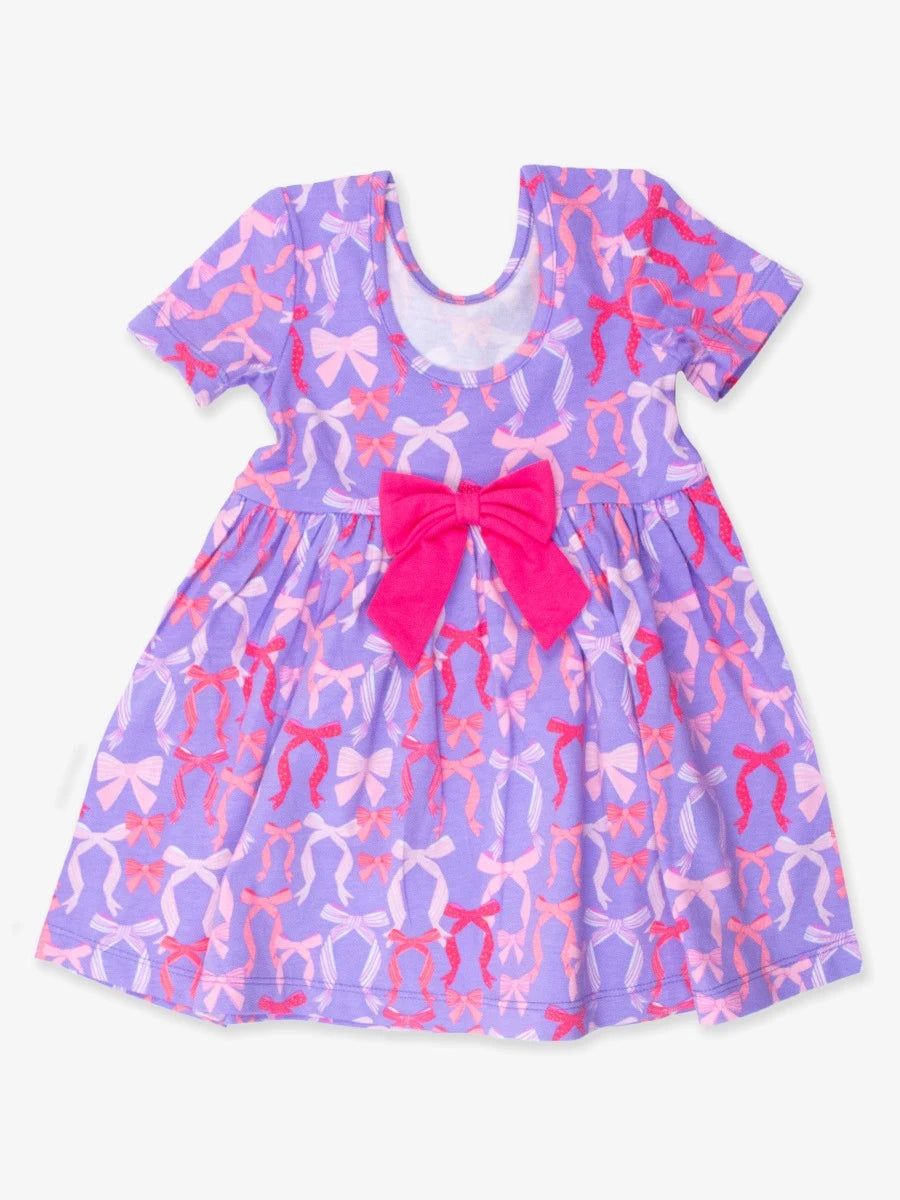 Rosy Ribbons Twirl Dress