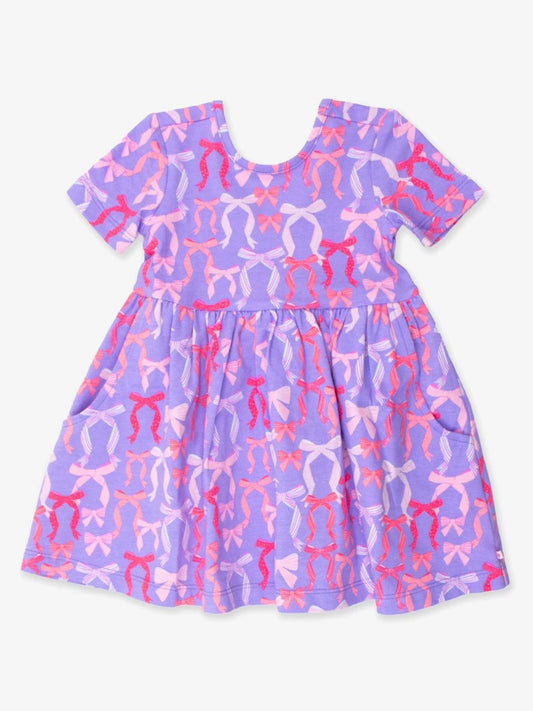 Rosy Ribbons Twirl Dress