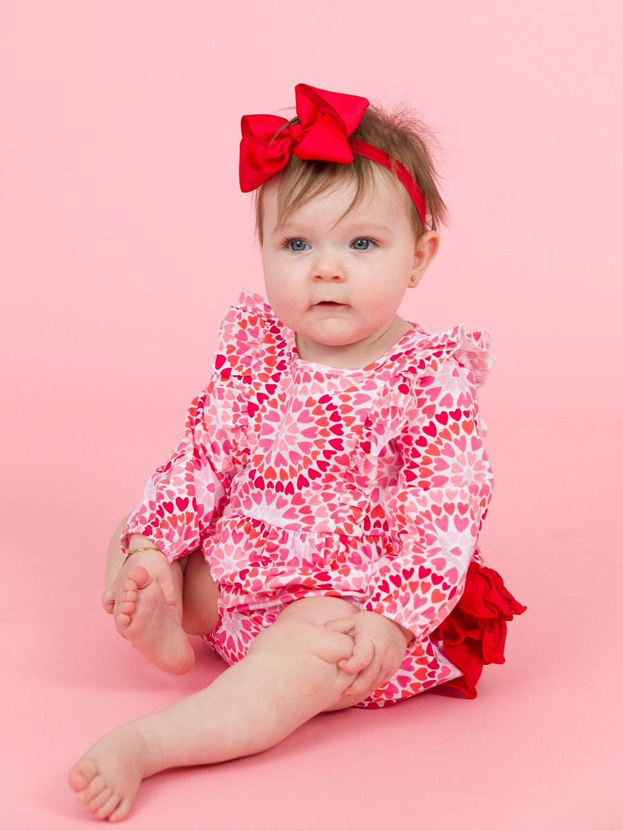 Long Sleeve Waterfall Bubble Romper