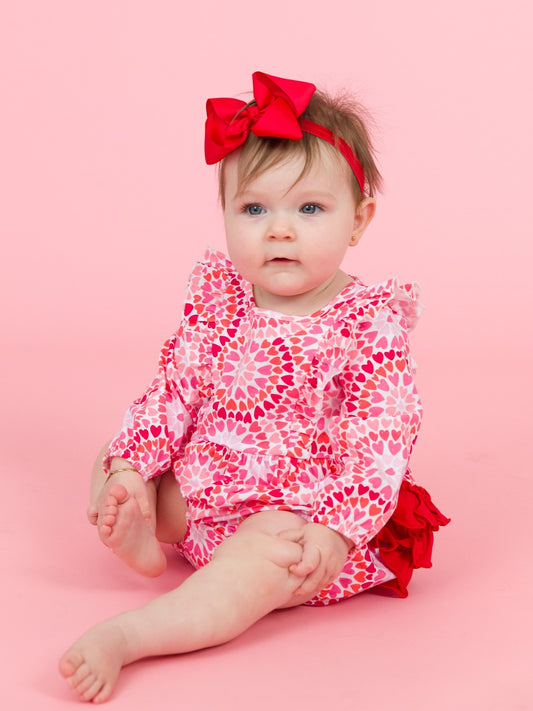 Long Sleeve Waterfall Bubble Romper