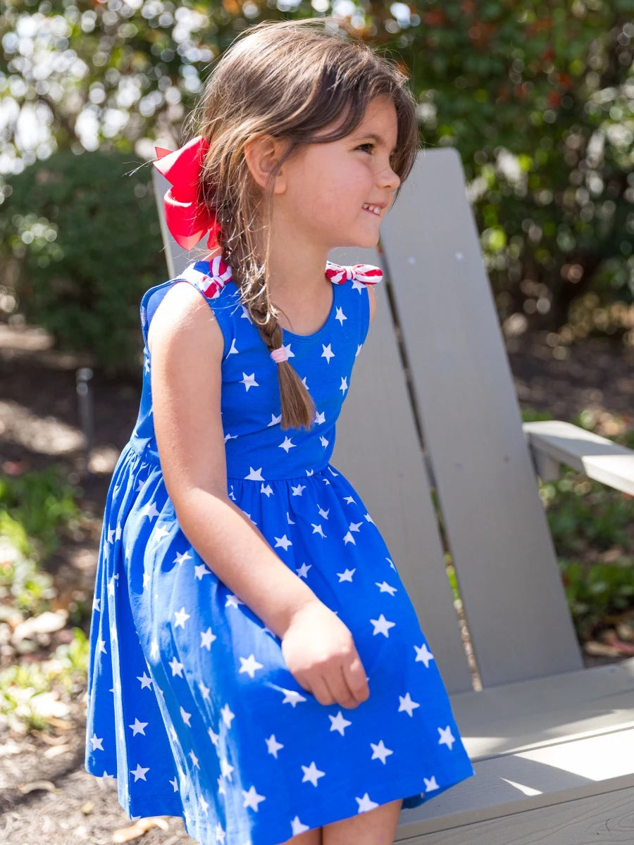 Tie Shoulder Twirl Dress