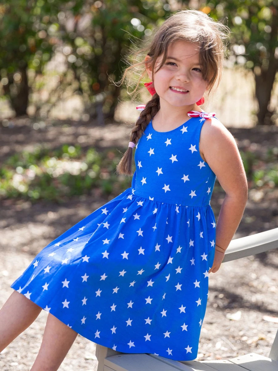 Tie Shoulder Twirl Dress