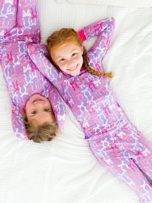 Rosy Ribbon Long Sleeve Pj Set