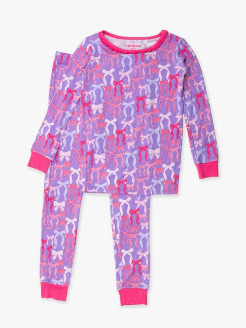 Rosy Ribbon Long Sleeve Pj Set