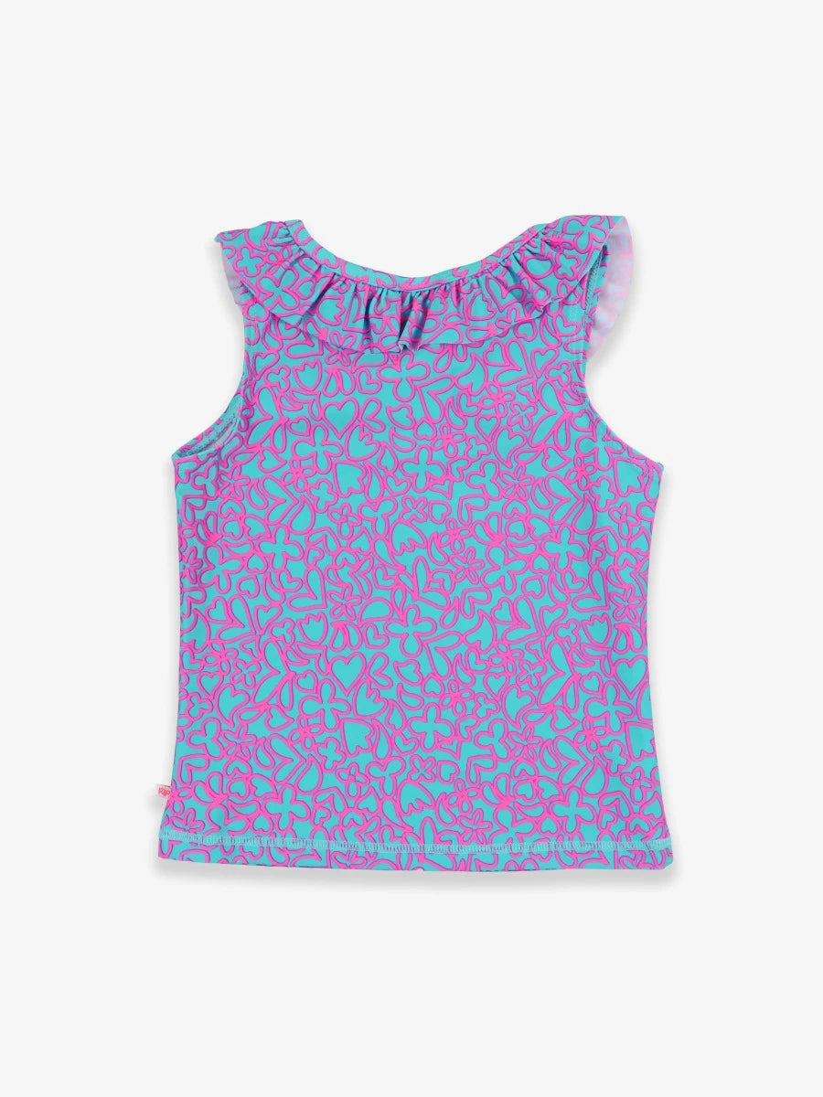 Active Ruffle Tank  Neon Glow
