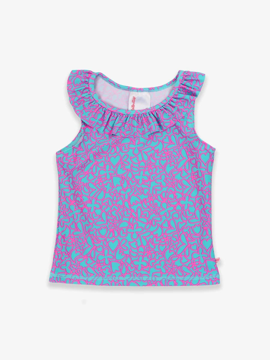 Active Ruffle Tank  Neon Glow