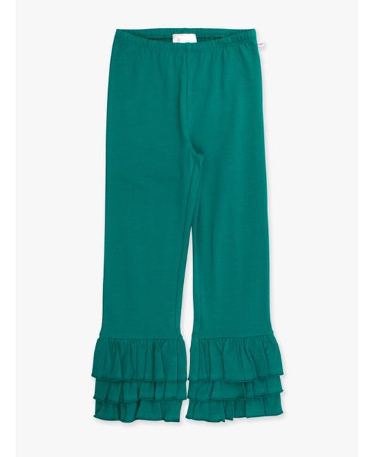 Baby Ruffle Flare Pants, EMERALD GREEN