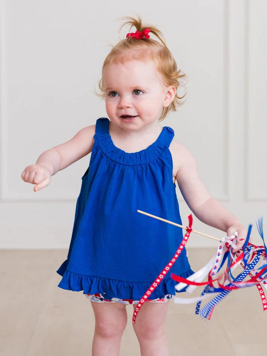 Knit Swing Top and Bloomer Set, STAR-SPANGLED