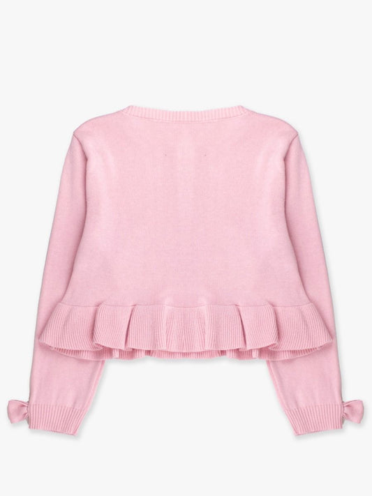 Peplum Cardigan, Pink