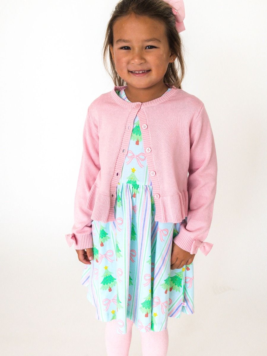 Peplum Cardigan, Pink