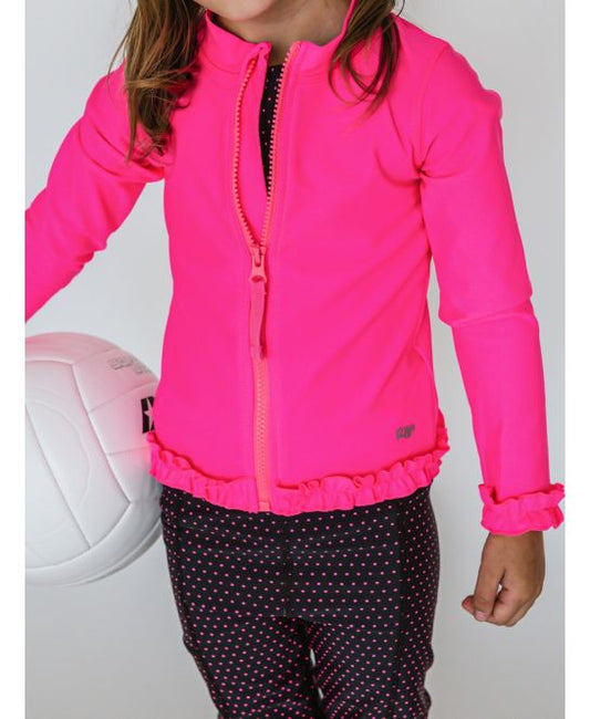 Active Full Zip Ruffle Jacket