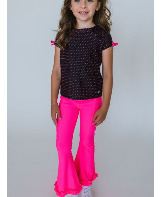 Active Flared Ruffle Hem Pants