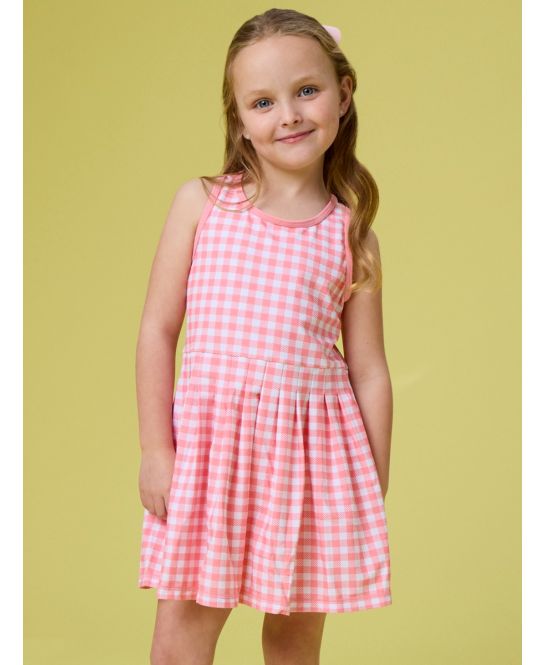 Active Dress & Bike Short Set, BUBBLEGUM PINK GINGHAM