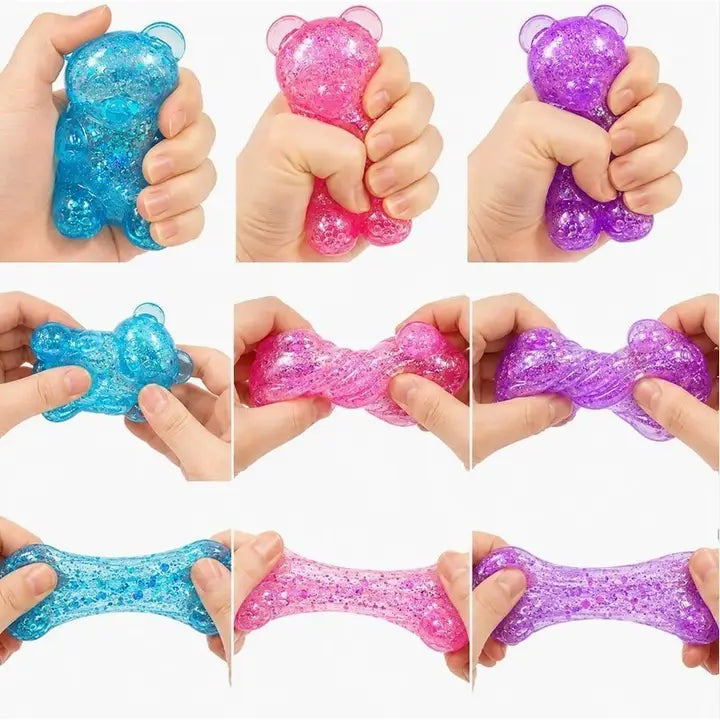Squishy Glitter Bear(assorted colors)
