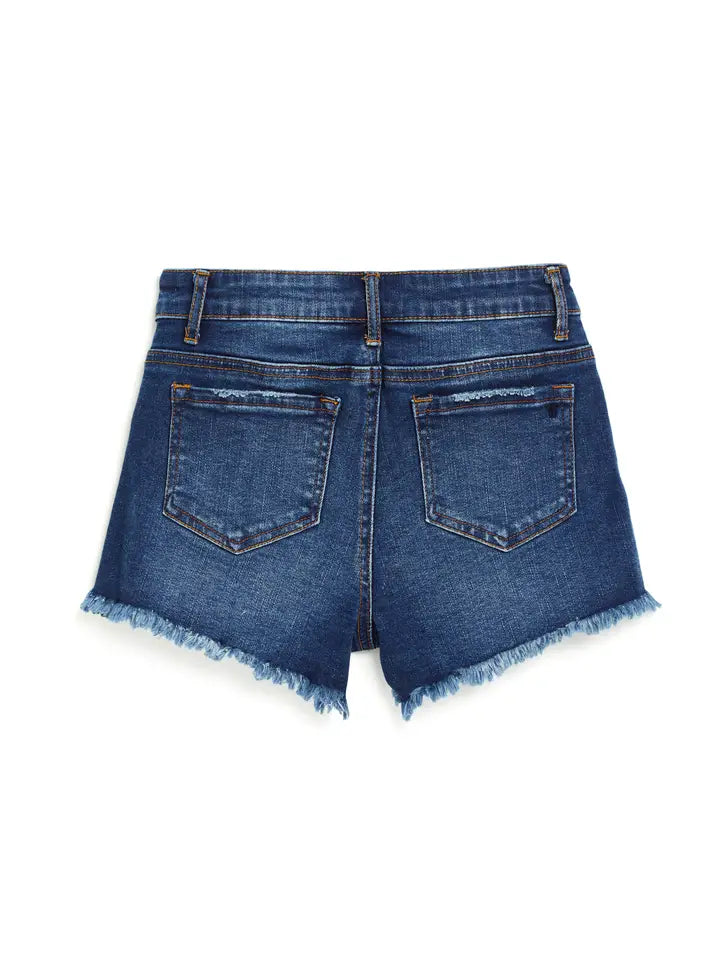 Indigo Fray Shorts