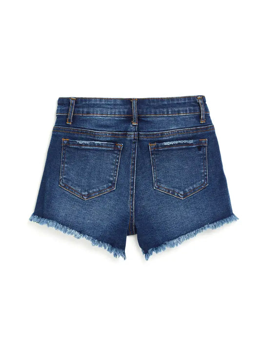 Indigo Fray Shorts