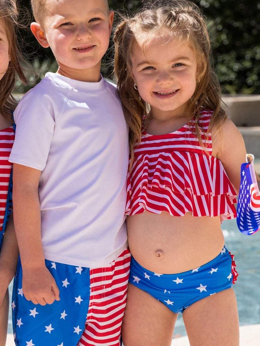 Flounce Bikini, SHIMMER STARS & STRIPES