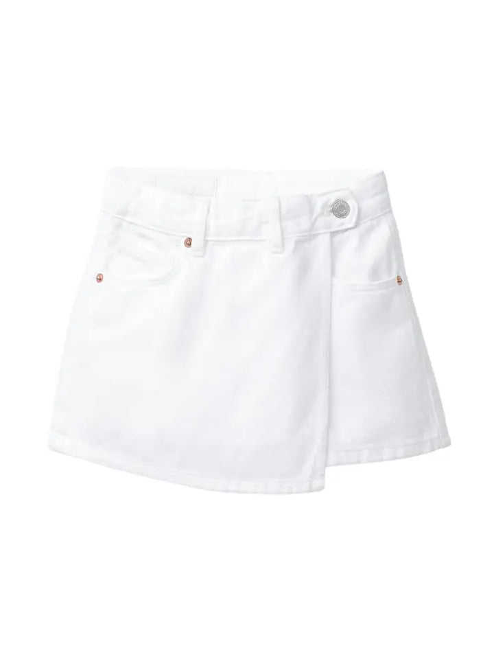 White Overflap Skort