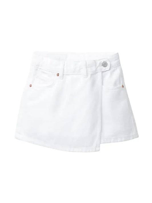 White Overflap Skort