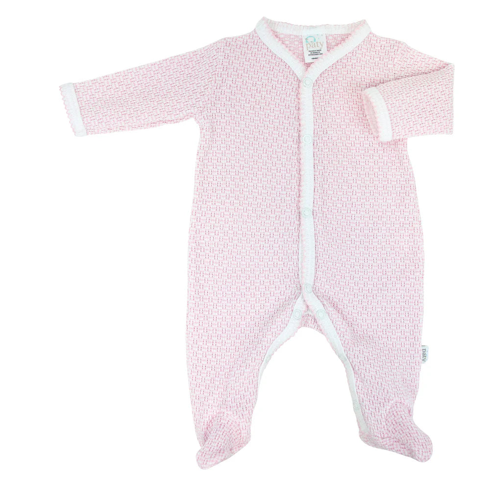 Knit Solid Footie, Pink