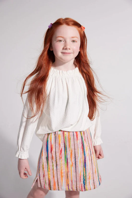 Snow Pointelle Essential Tee