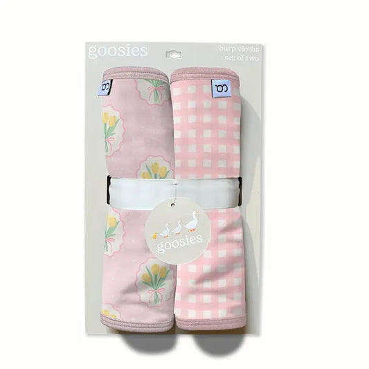 Fancy Tulip Burp Cloth Set
