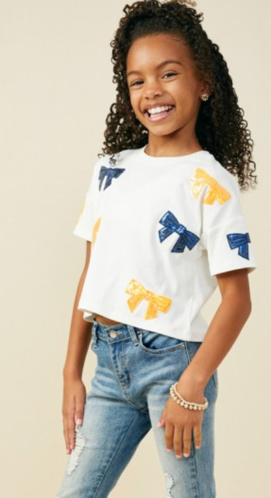 Sequin Bow Top