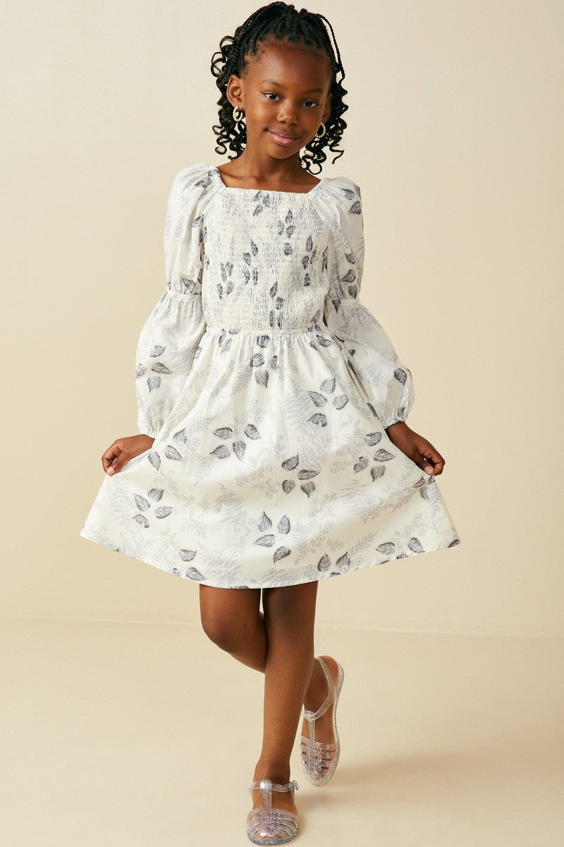 Grey Smithsonian Shin Smocked Dress
