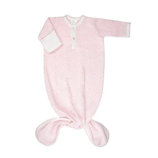 Knotted Gown , Pink Button