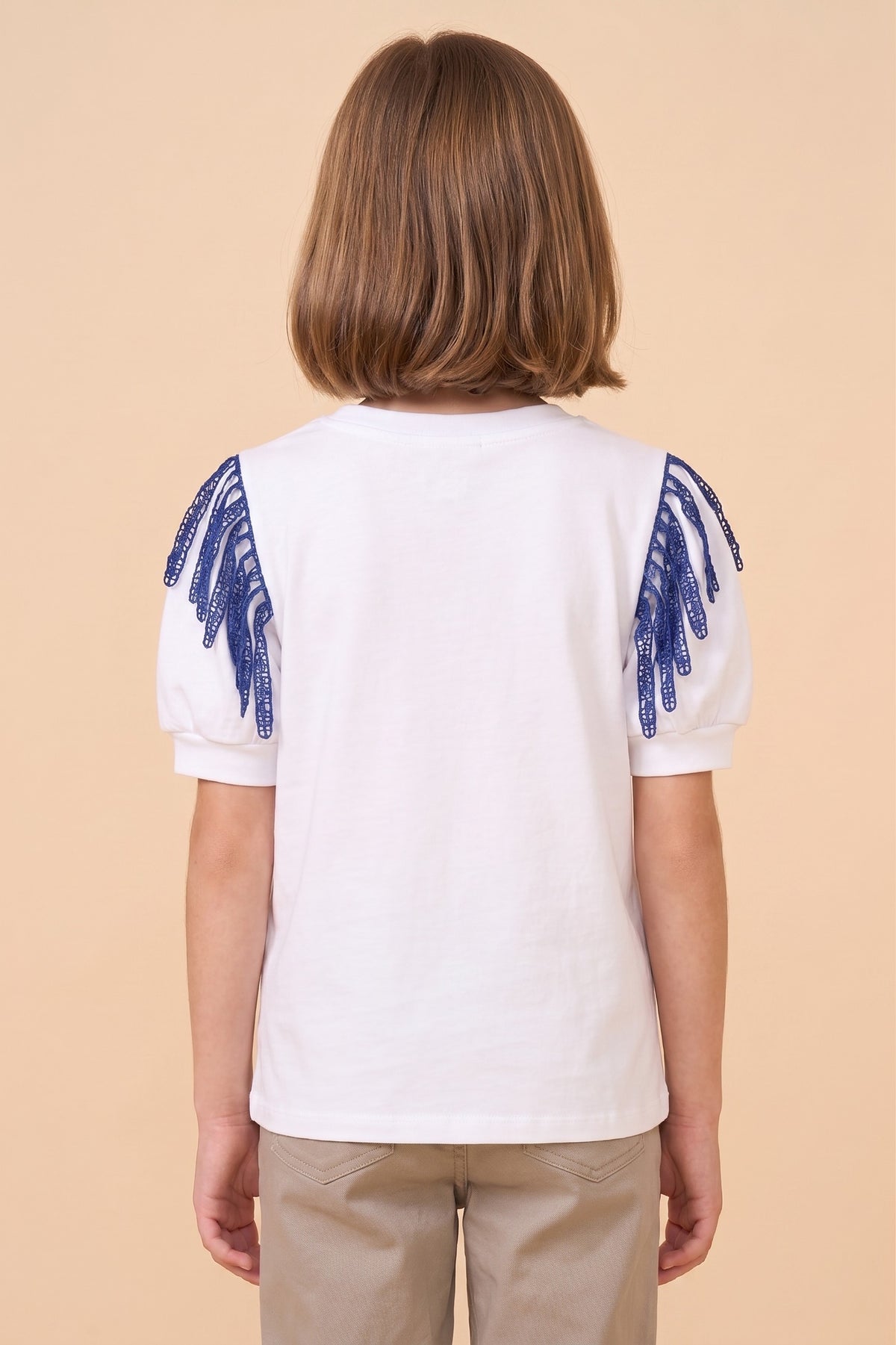 Blue Fringe Megaphone Patch Tee
